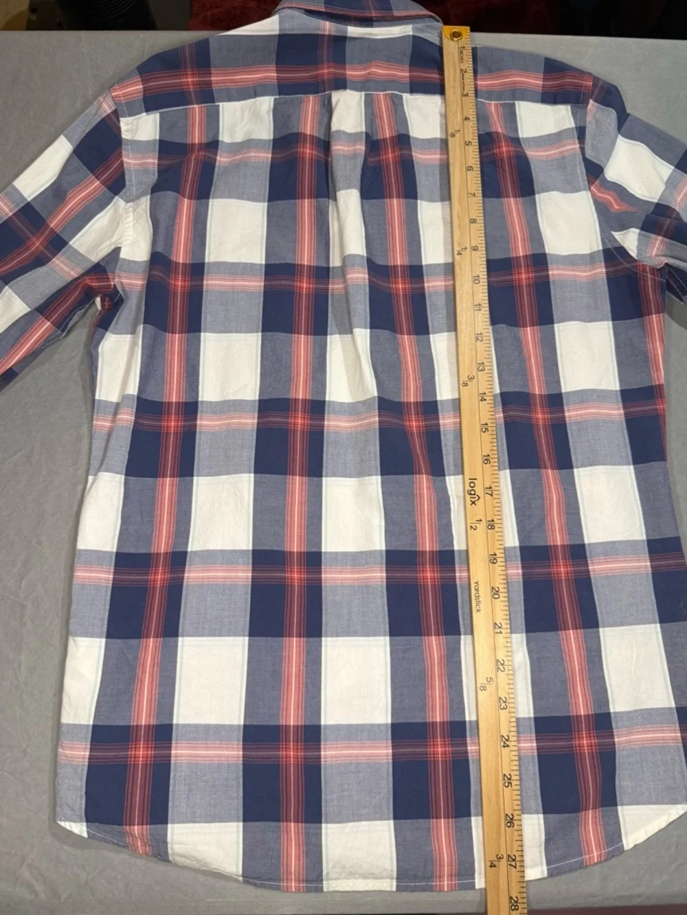 J.Crew Small Mens Plaid Button Down Shirt Slim Untucked Stretch Preppy Americana